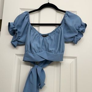 Blue Crop Top